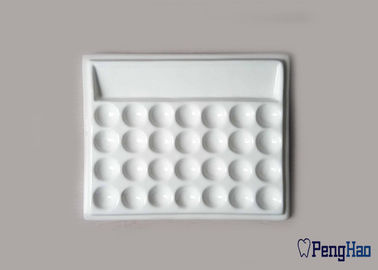 28 Wells zahnmedizinisches Laborkeramische mischende Platte 22*21cm mit Plastikabdeckung