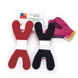 Gerade/U Form-zahnmedizinisches Artikulationspapier-Vollmaterial-blaue/rote Farbe